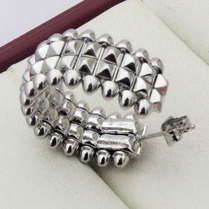[Amore]CLASH 9.2MM DOUBLE ROW EARRINGS