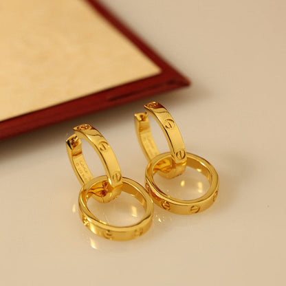 [Amore]LOVE 3.3MM DANGLE EARRINGS