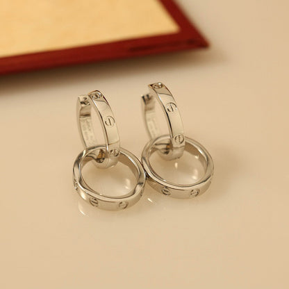 [Amore]LOVE 3.3MM DANGLE EARRINGS