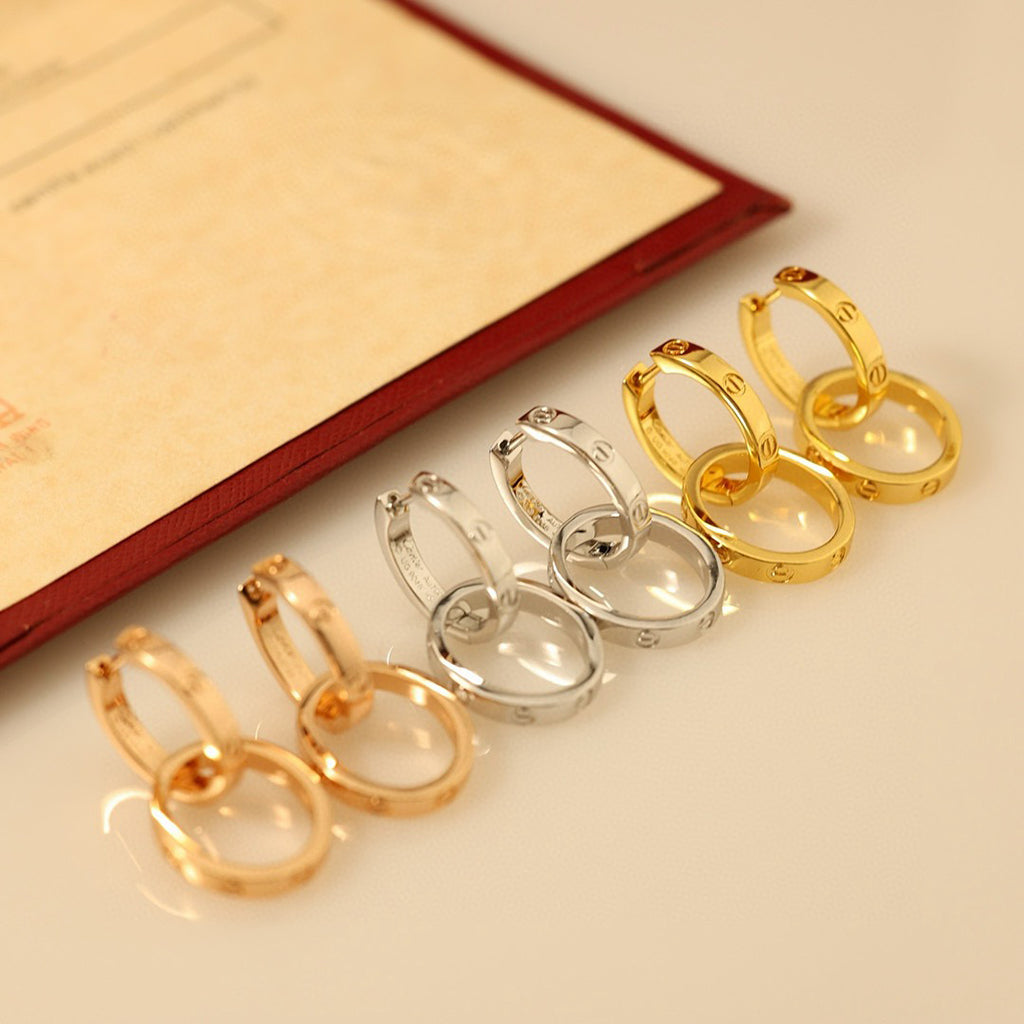 [Amore]LOVE 3.3MM DANGLE EARRINGS