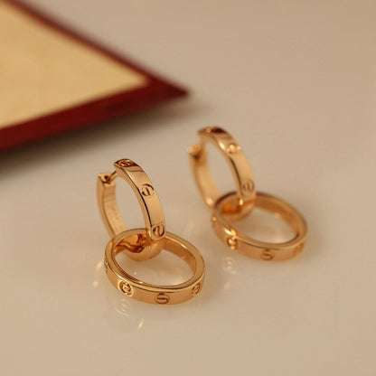 [Amore]LOVE 3.3MM DANGLE EARRINGS