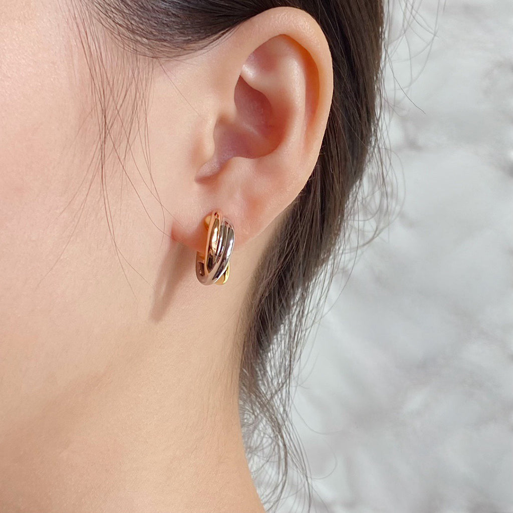 [Amore]TRINITY ON DIAMOND CLASSIC EARRINGS