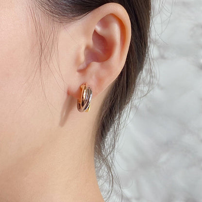 [Amore]TRINITY ON DIAMOND CLASSIC EARRINGS