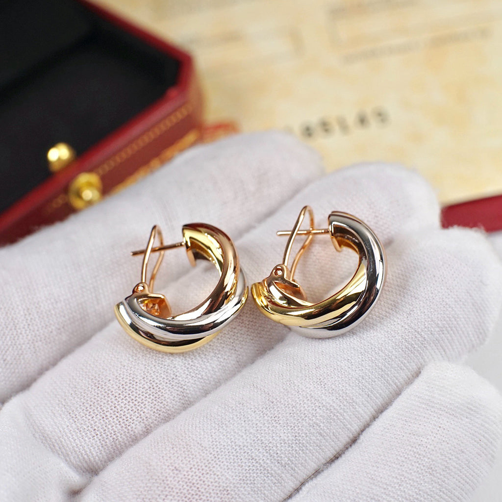 [Amore]TRINITY ON DIAMOND CLASSIC EARRINGS