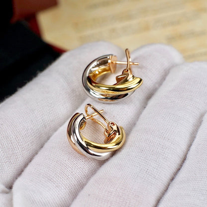 [Amore]TRINITY ON DIAMOND CLASSIC EARRINGS