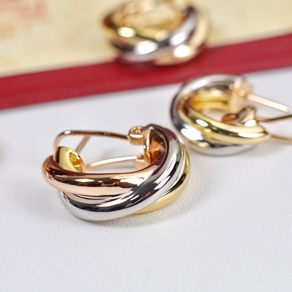 [Amore]TRINITY ON DIAMOND CLASSIC EARRINGS