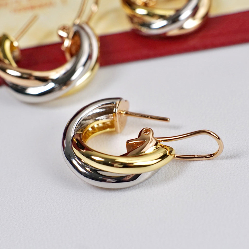 [Amore]TRINITY ON DIAMOND CLASSIC EARRINGS