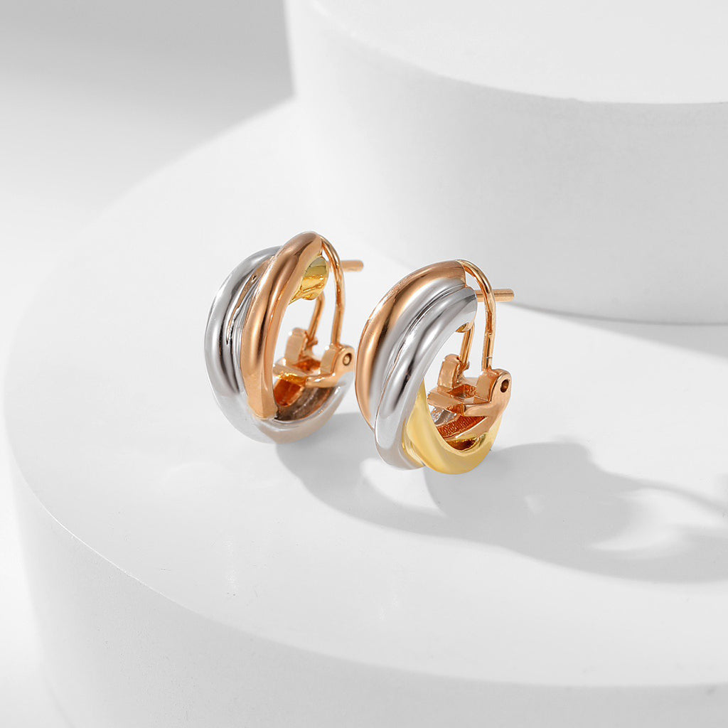 [Amore]TRINITY ON DIAMOND CLASSIC EARRINGS