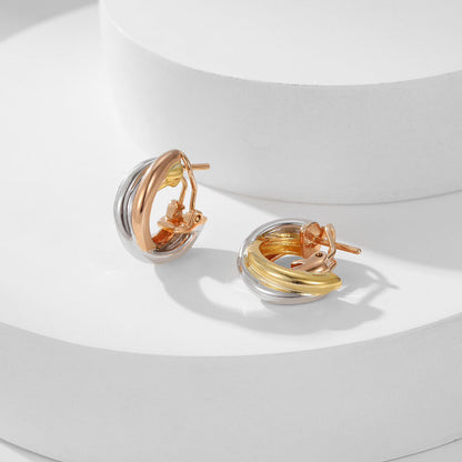[Amore]TRINITY ON DIAMOND CLASSIC EARRINGS