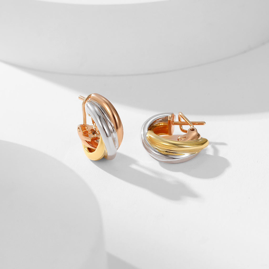 [Amore]TRINITY ON DIAMOND CLASSIC EARRINGS