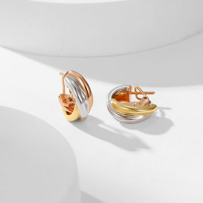 [Amore]TRINITY ON DIAMOND CLASSIC EARRINGS