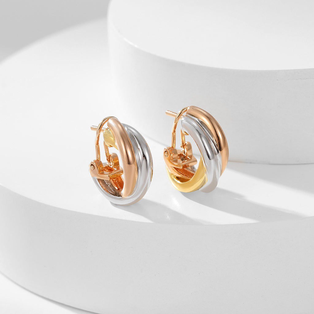 [Amore]TRINITY ON DIAMOND CLASSIC EARRINGS