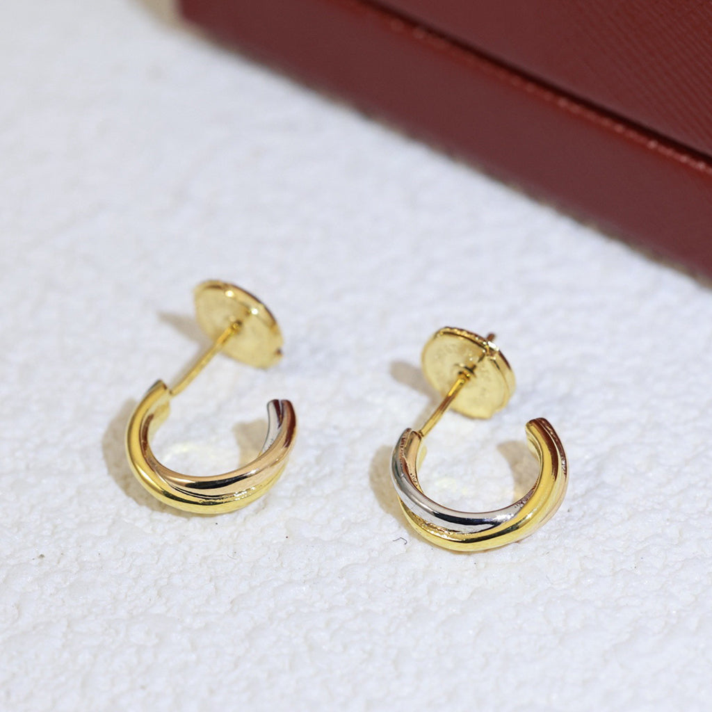 [Amore]TRINITY ON DIAMOND MINI EARRINGS