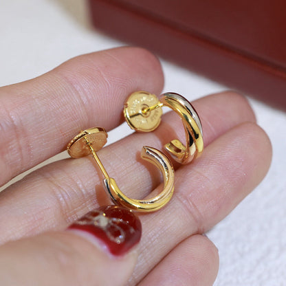 [Amore]TRINITY ON DIAMOND MINI EARRINGS
