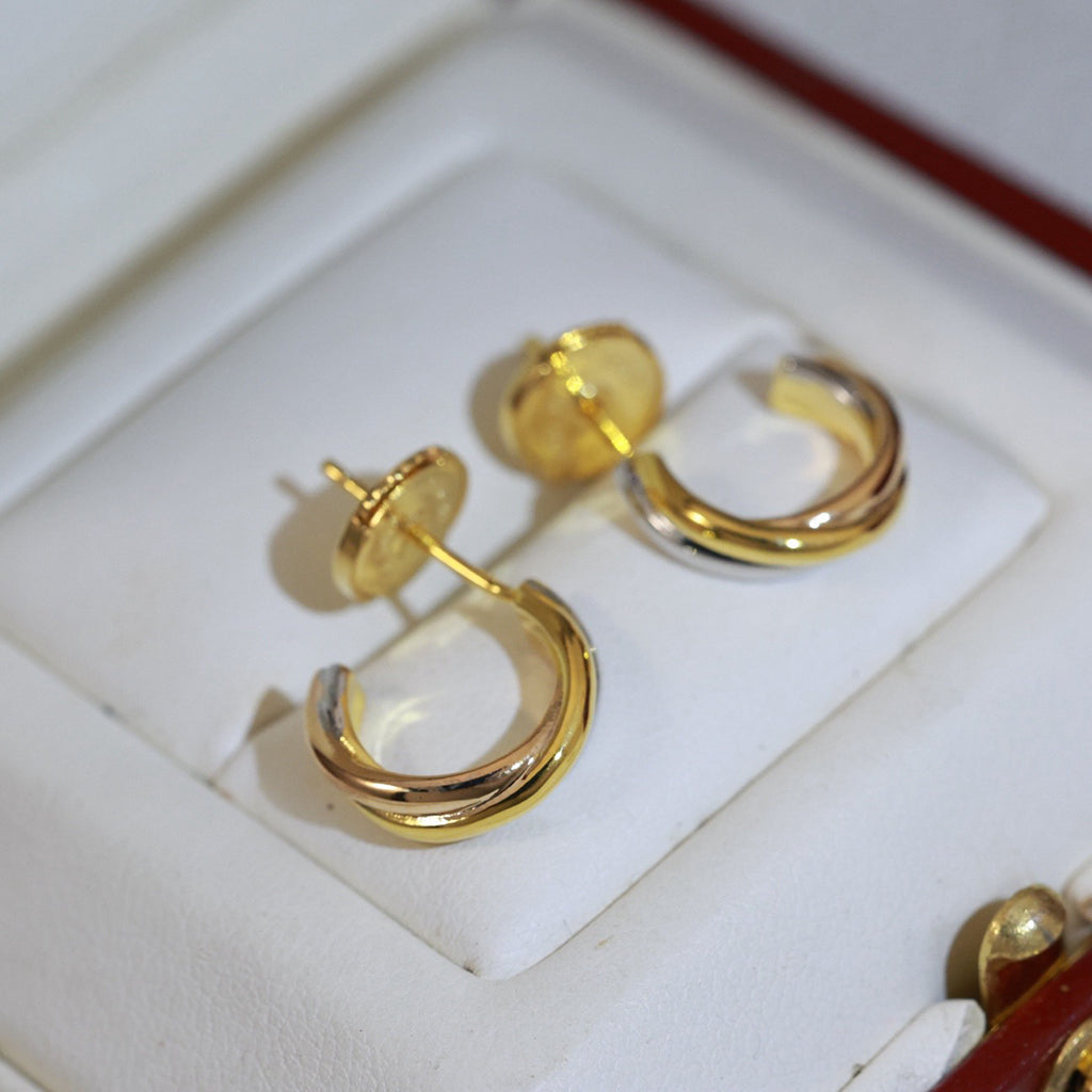 [Amore]TRINITY ON DIAMOND MINI EARRINGS