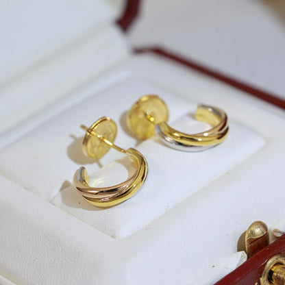 [Amore]TRINITY ON DIAMOND MINI EARRINGS