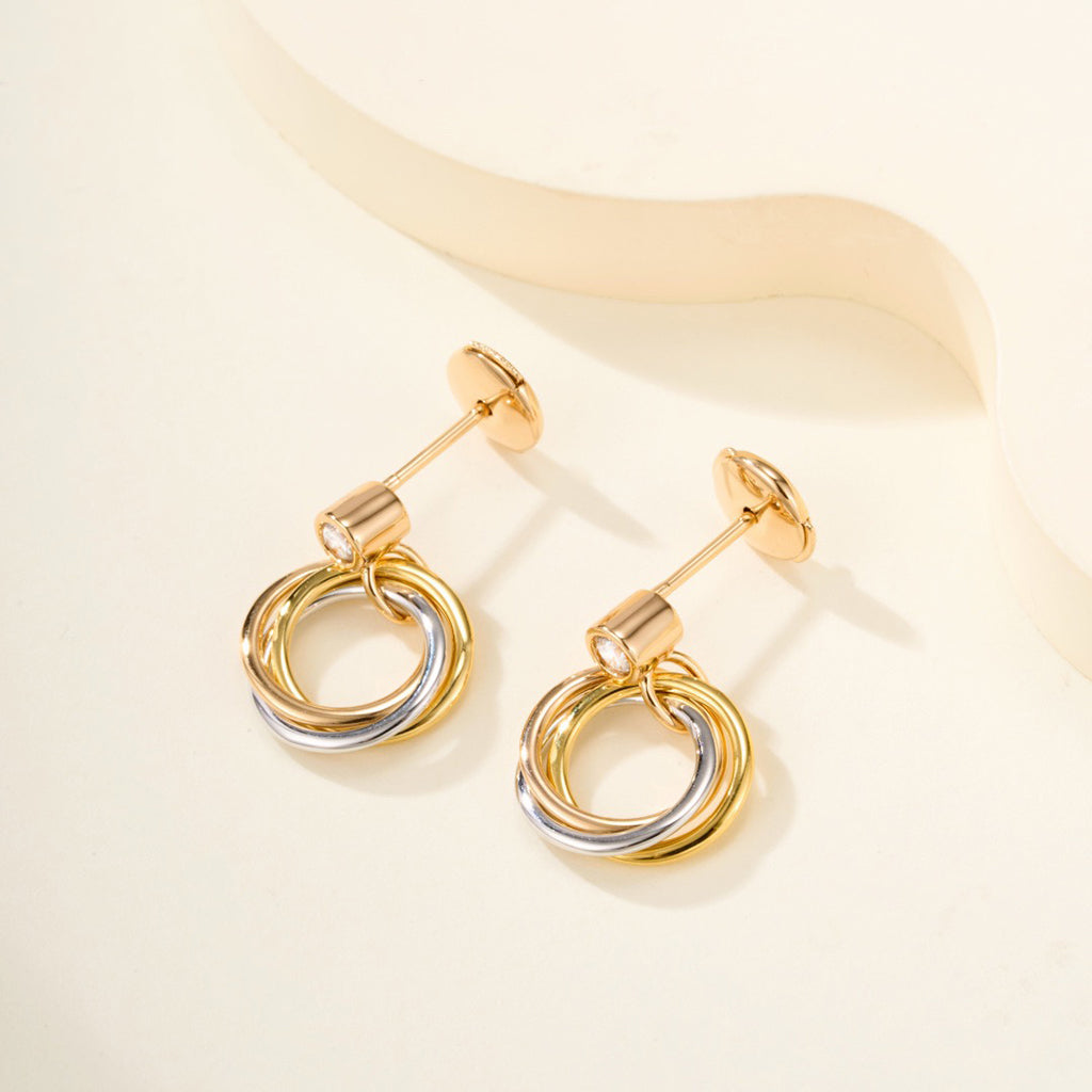 [Amore]TRINITY ON DIAMOND  EARRINGS