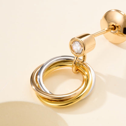 [Amore]TRINITY ON DIAMOND  EARRINGS