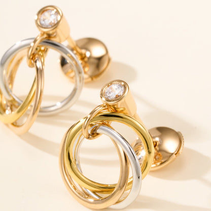 [Amore]TRINITY ON DIAMOND  EARRINGS