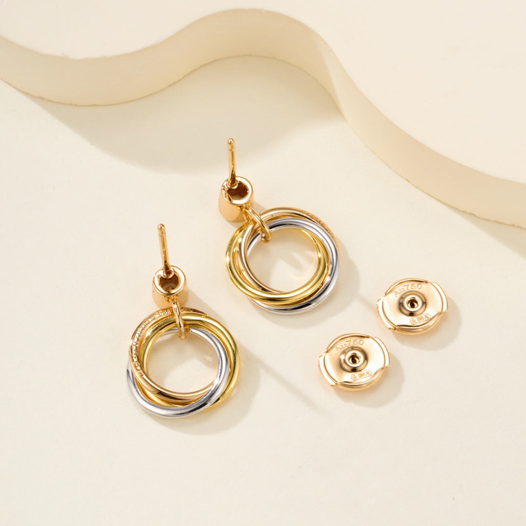 [Amore]TRINITY ON DIAMOND  EARRINGS