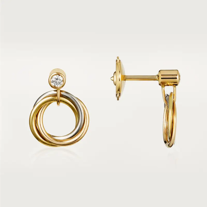 [Amore]TRINITY ON DIAMOND  EARRINGS