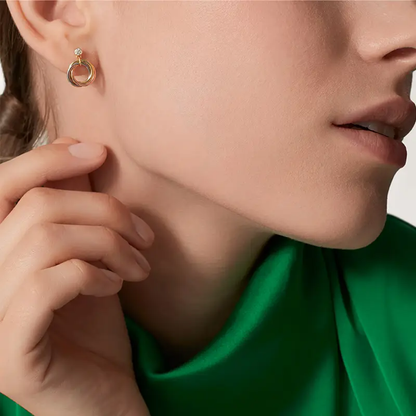 [Amore]TRINITY ON DIAMOND  EARRINGS