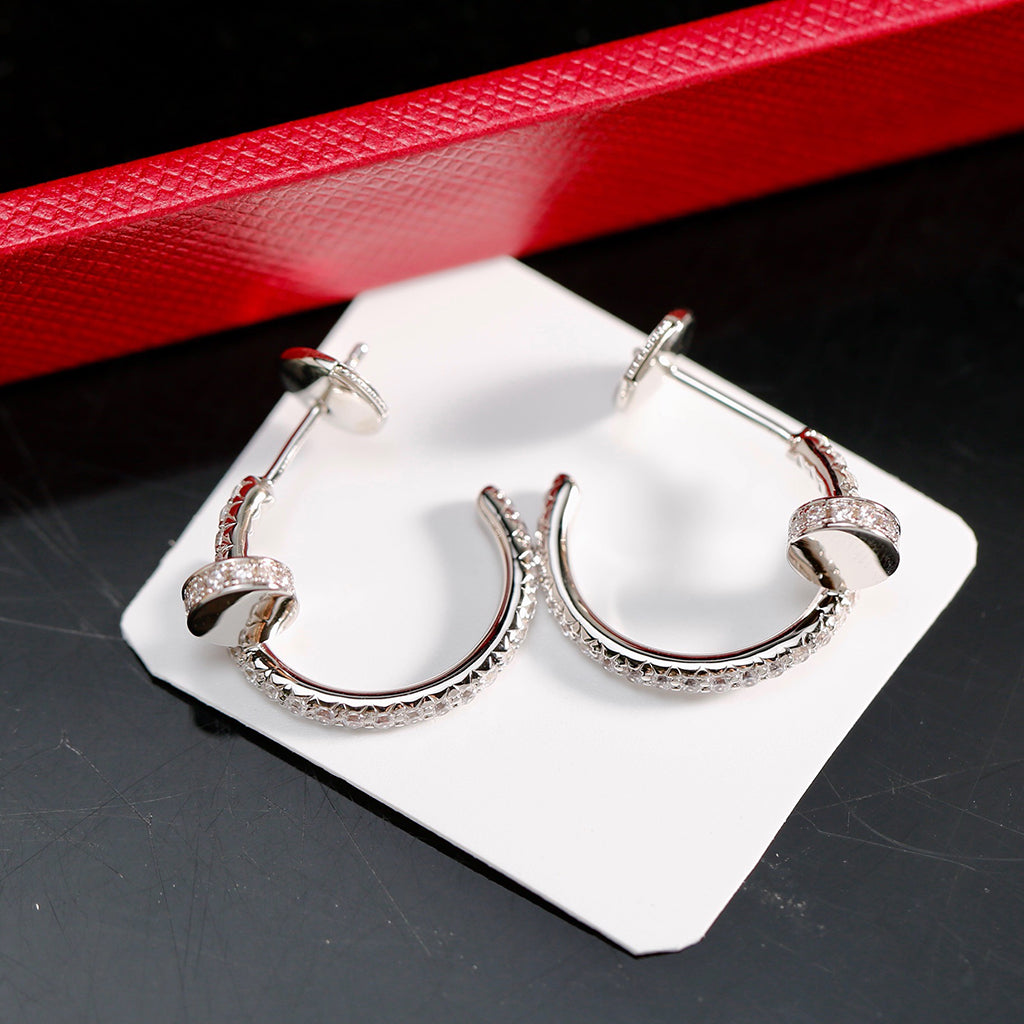 [Amore]JUSTE FULL DIAMOND SMALL EARRINGS