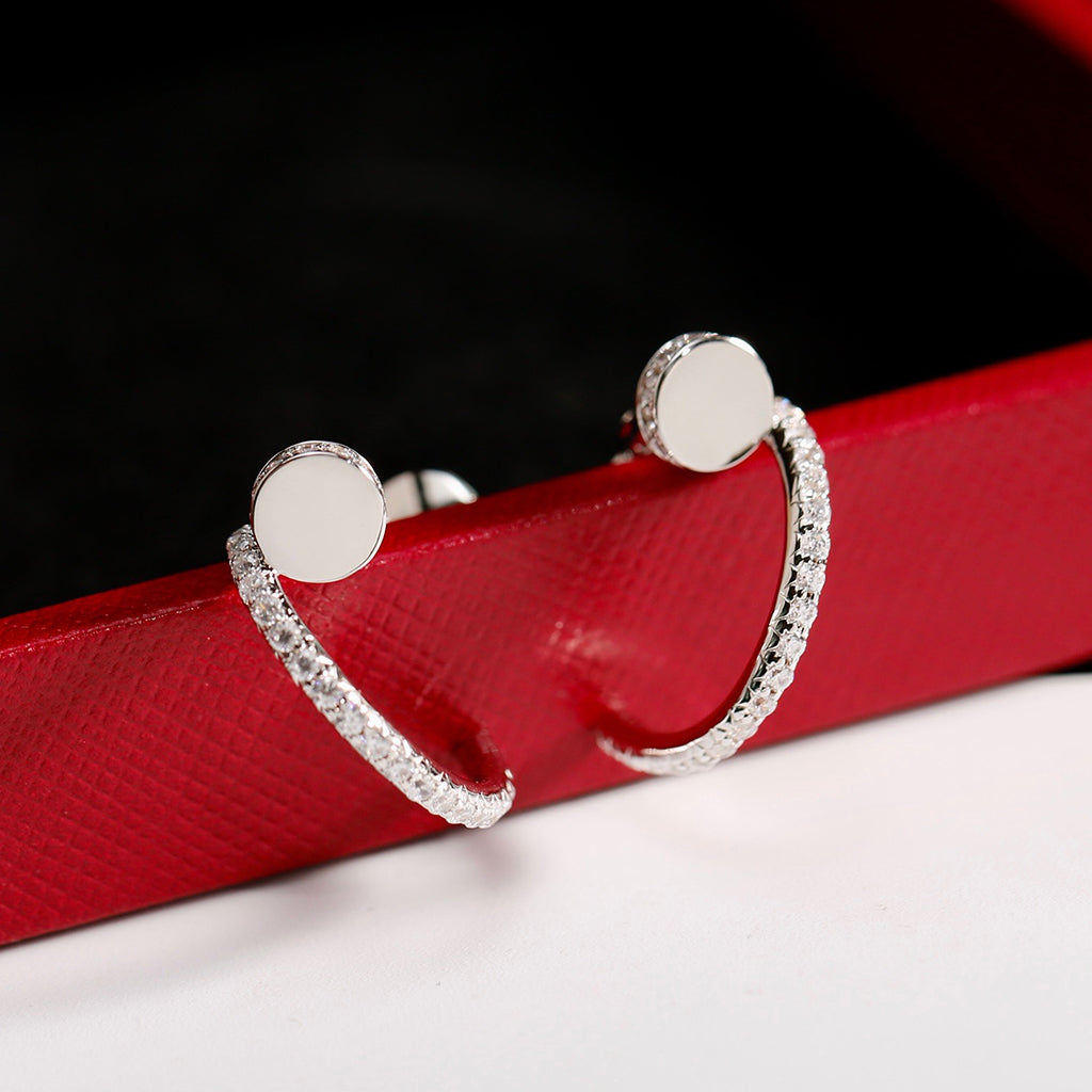 [Amore]JUSTE FULL DIAMOND SMALL EARRINGS