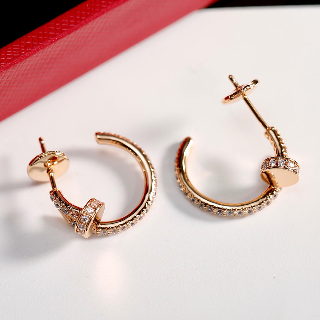 [Amore]JUSTE FULL DIAMOND SMALL EARRINGS