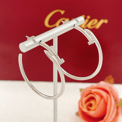 [Amore]JUSTE HALF DIAMOND LARGE EARRINGS
