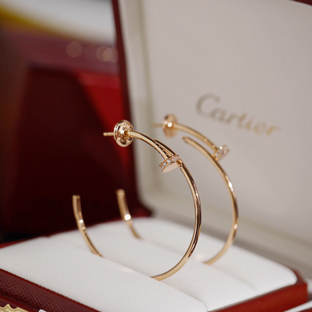 [Amore]JUSTE HALF DIAMOND LARGE EARRINGS