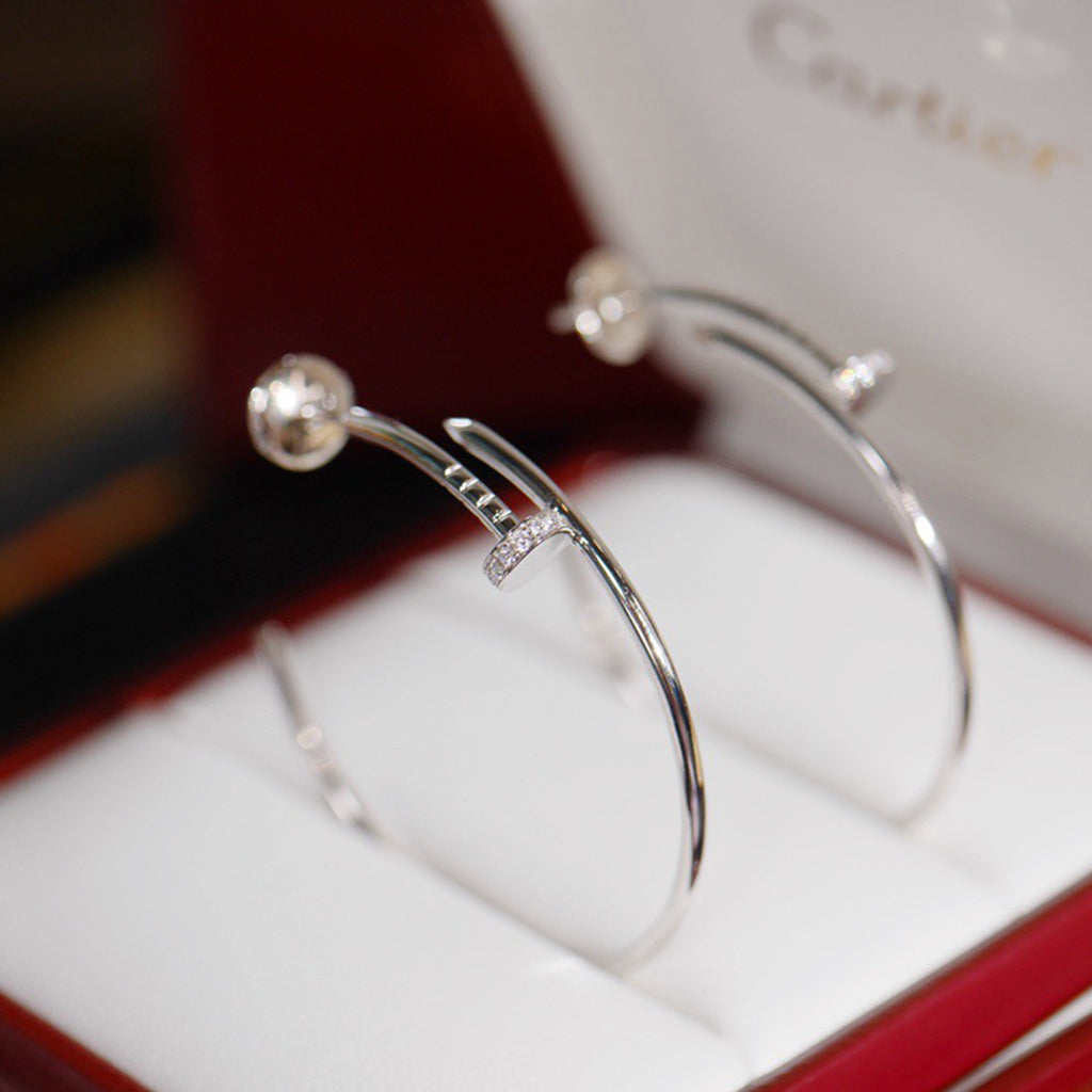 [Amore]JUSTE HALF DIAMOND LARGE EARRINGS