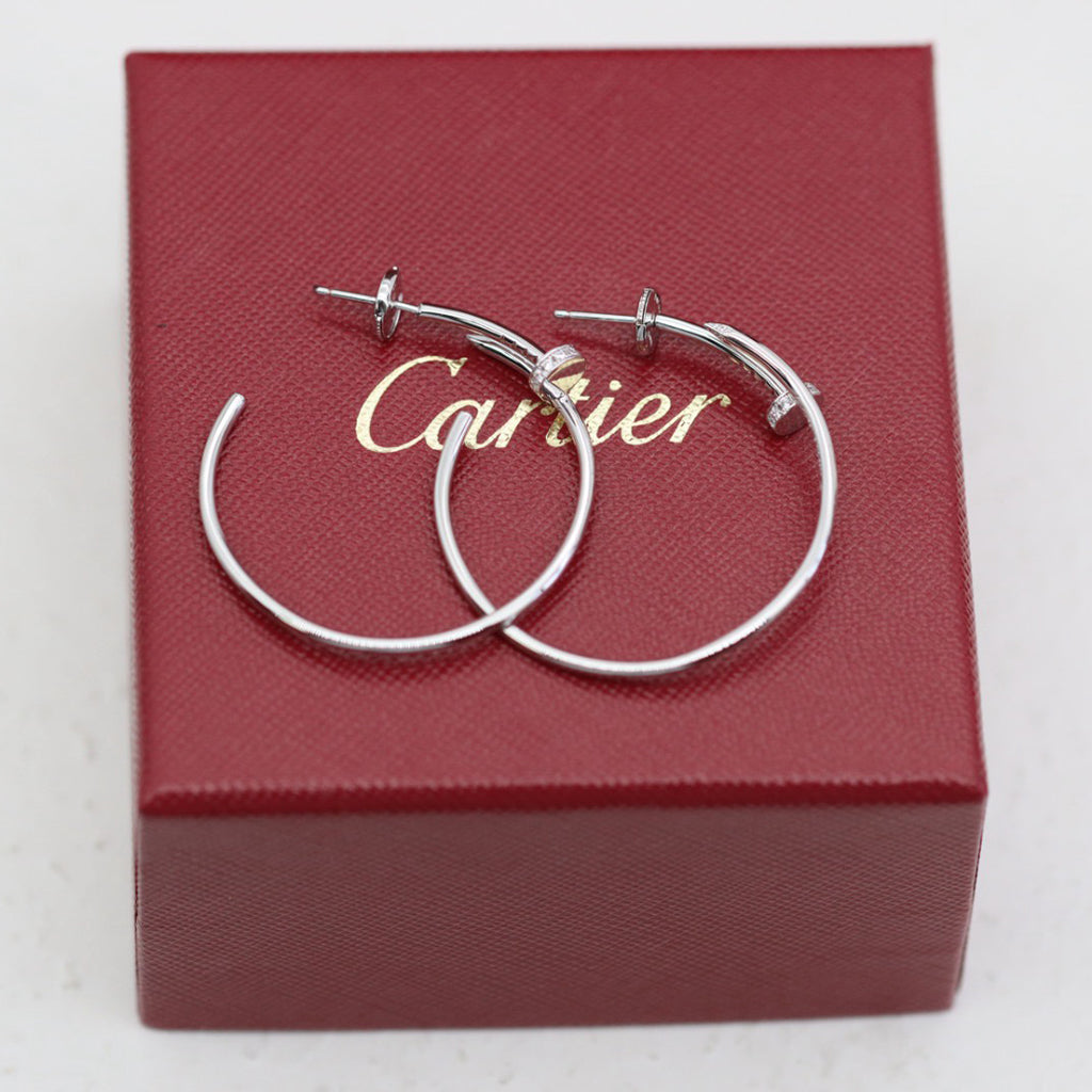 [Amore]JUSTE HALF DIAMOND LARGE EARRINGS