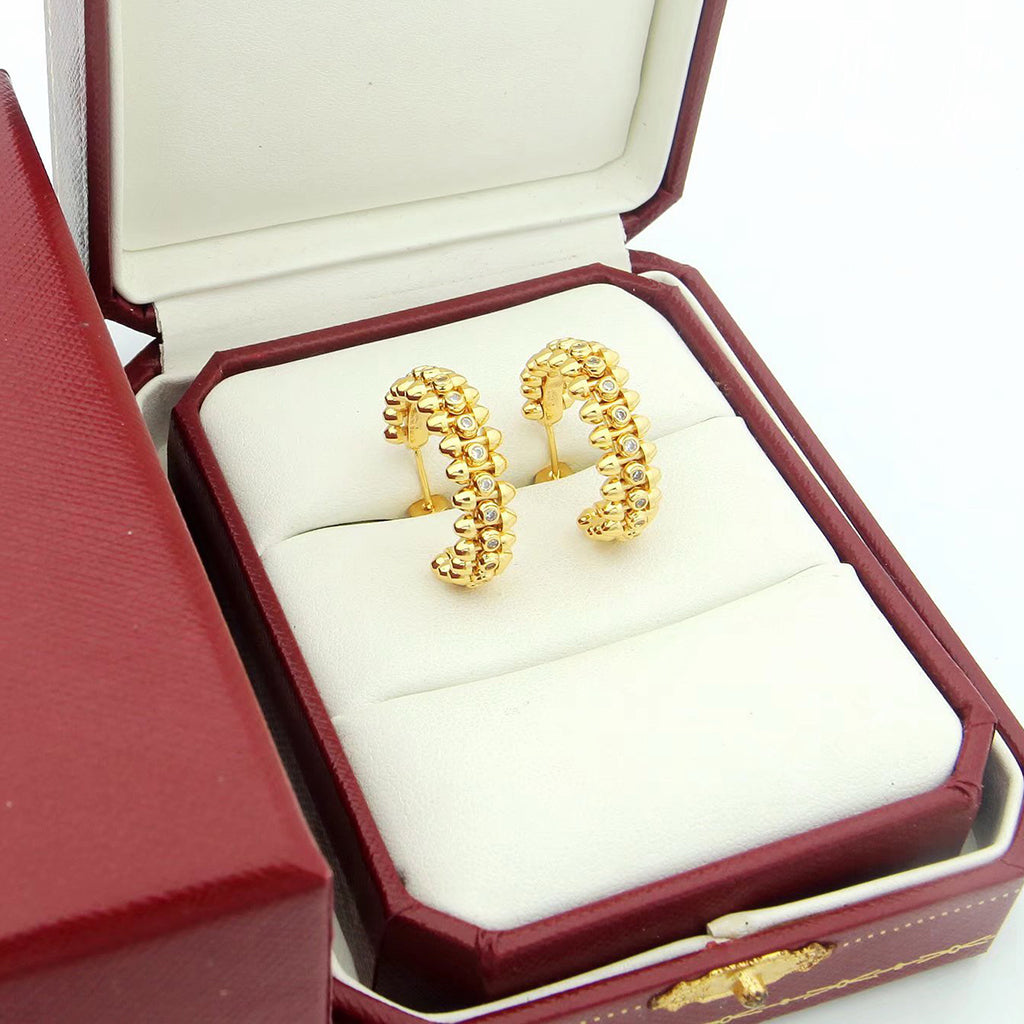 [Amore]CLASH FULL DIAMOND MEDIUM EARRINGS