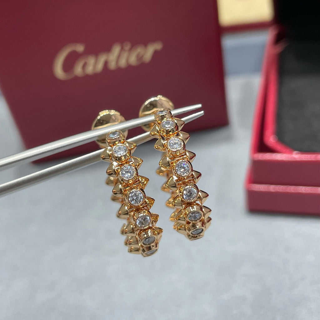 [Amore]CLASH FULL DIAMOND MEDIUM EARRINGS