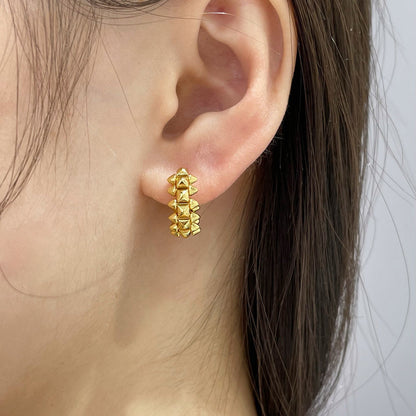 [Amore]CLASH MINI HOOP EARRINGS