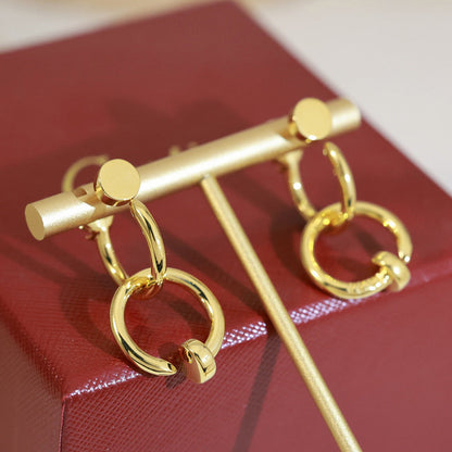 [Amore]JUSTE NO DIAMOND DOUBLE EARRINGS
