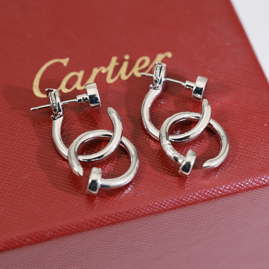 [Amore]JUSTE NO DIAMOND DOUBLE EARRINGS
