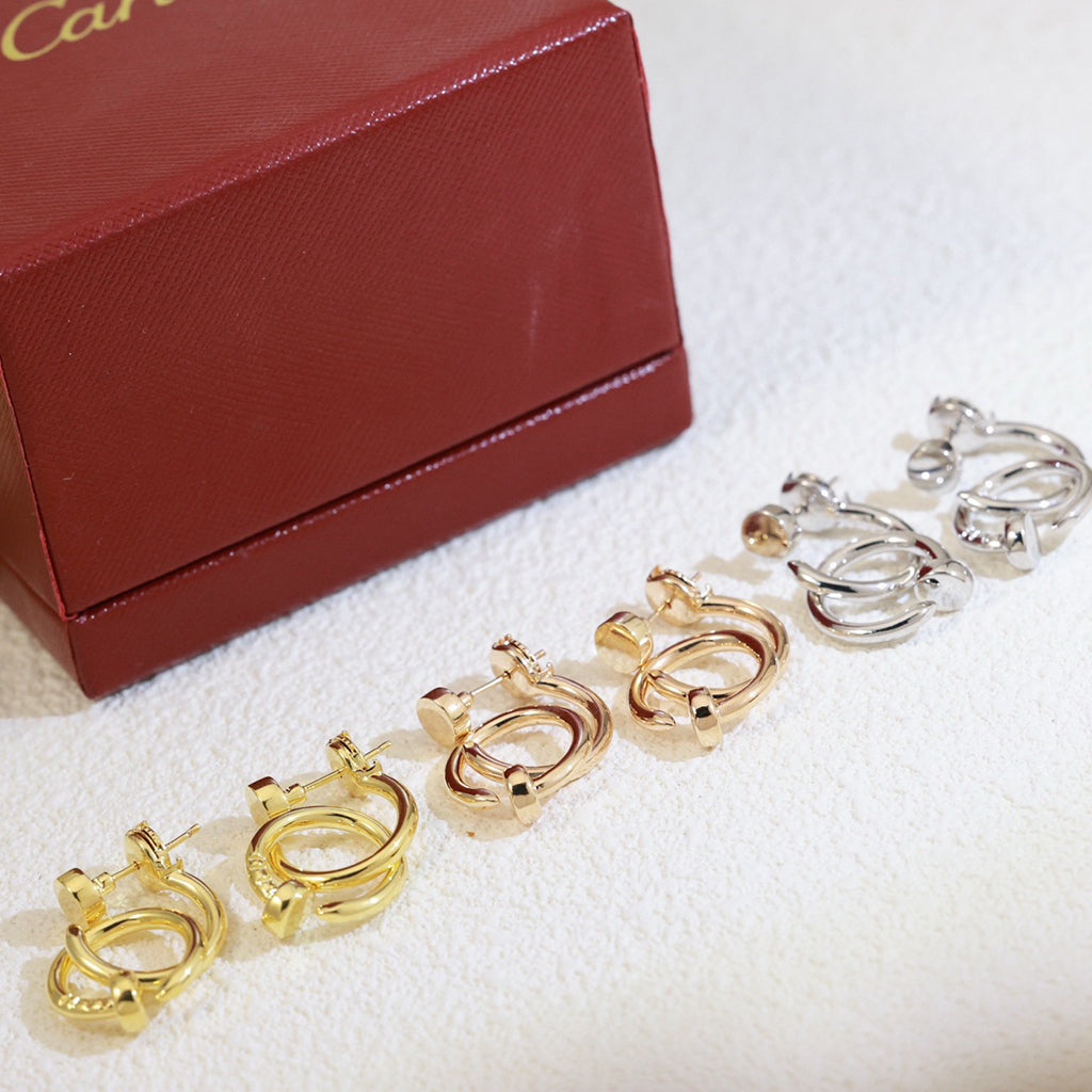 [Amore]JUSTE NO DIAMOND DOUBLE EARRINGS