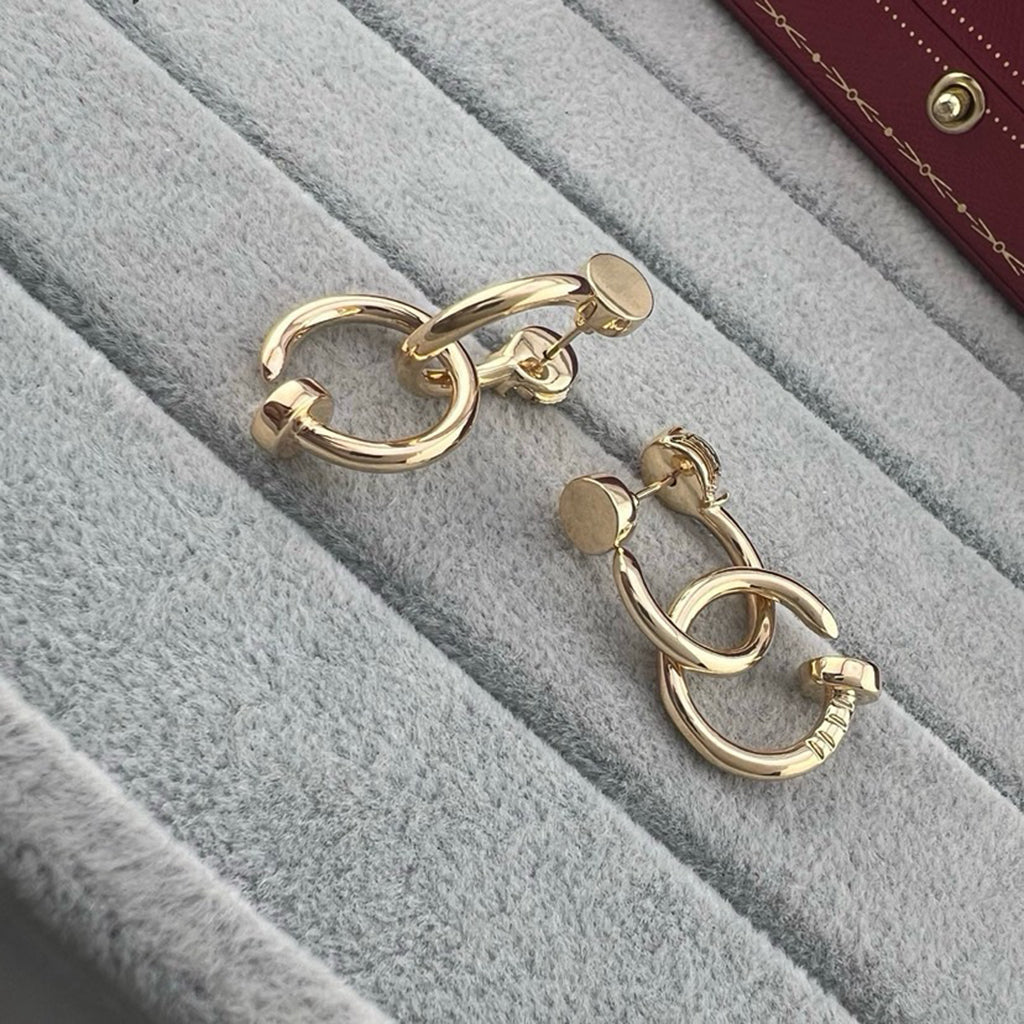 [Amore]JUSTE NO DIAMOND DOUBLE EARRINGS