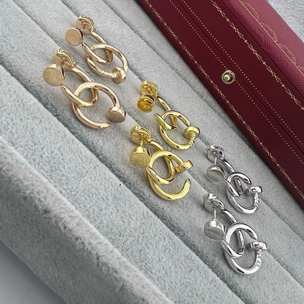 [Amore]JUSTE NO DIAMOND DOUBLE EARRINGS