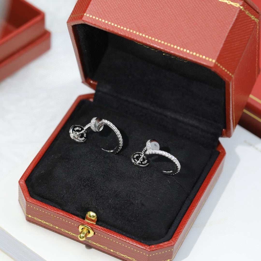[Amore]JUSTE FULL DIAMOND DOUBLE EARRINGS