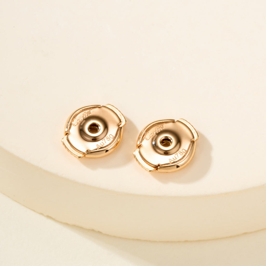 [Amore]JUSTE HALF DIAMOND DOUBLE EARRINGS