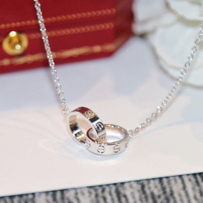 [Amore]LOVE DOUBLE RING NECKLACE