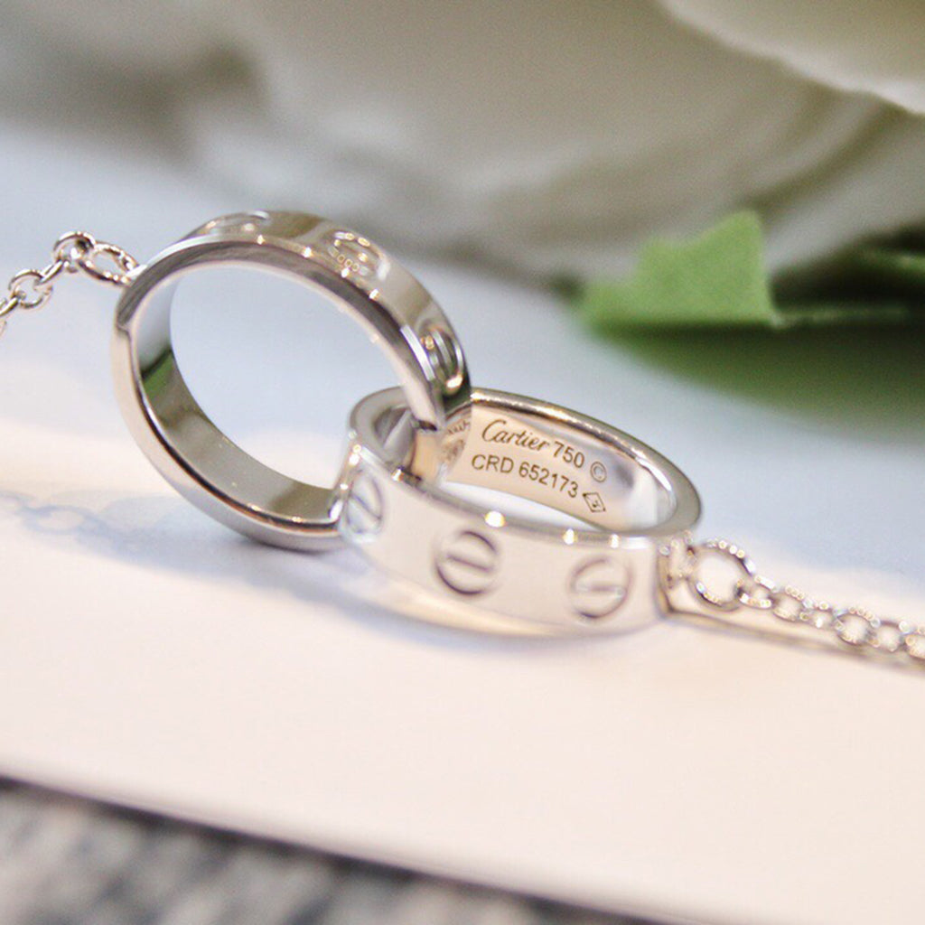 [Amore]LOVE DOUBLE RING NECKLACE