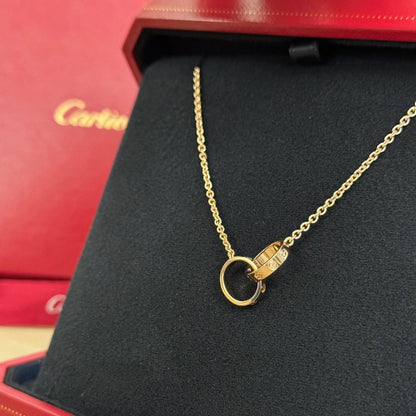 [Amore]LOVE DOUBLE RING NECKLACE