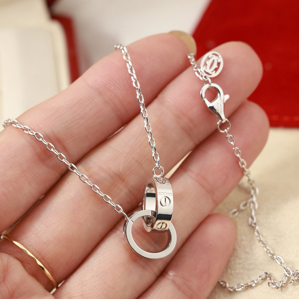 [Amore]LOVE DOUBLE RING NECKLACE