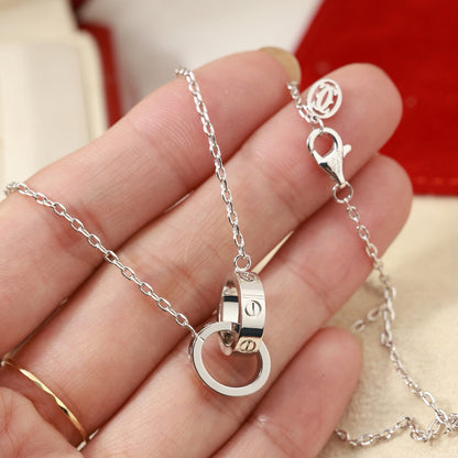 [Amore]LOVE DOUBLE RING NECKLACE