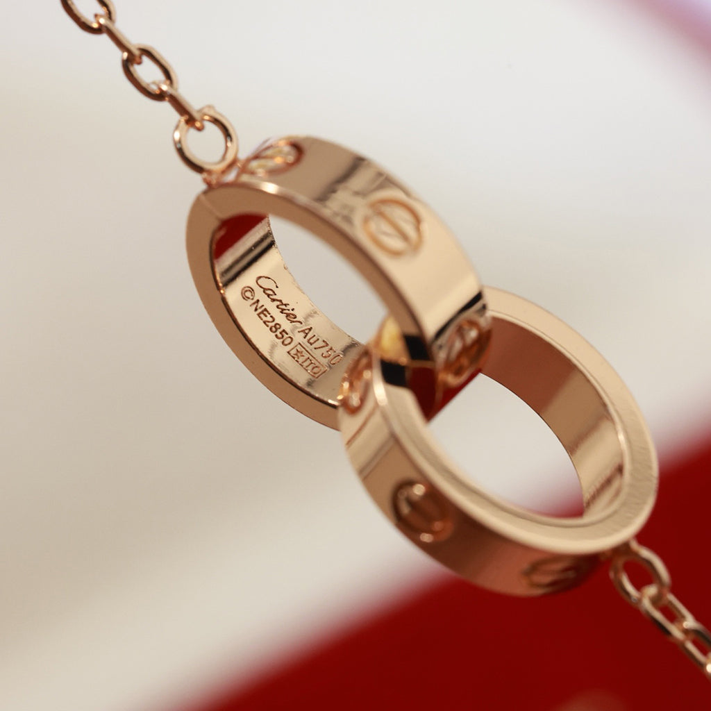 [Amore]LOVE DOUBLE RING NECKLACE