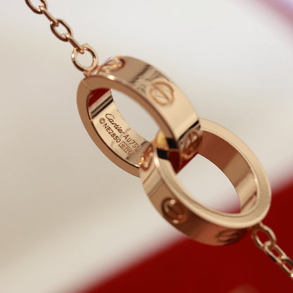 [Amore]LOVE DOUBLE RING NECKLACE